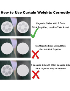 Pesas Magnéticas para Cortinas LEVOSHUA 8 Piezas Goma 2