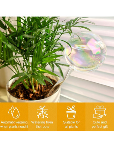 Esferas de Riego KiKiHeim 3Pcs Vidrio Iridiscente 190ml