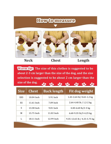 6 Sudaderas para Perros Syhood Invierno con Sombrero XXS