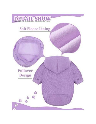 6 Sudaderas para Perros Syhood Invierno con Sombrero XXS