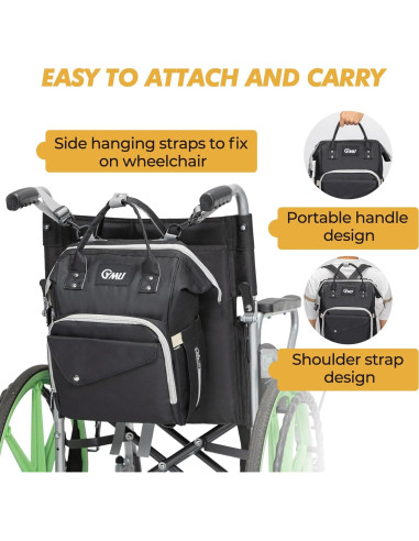 Bolsa para Silla de Ruedas YMU con Soporte para Taza