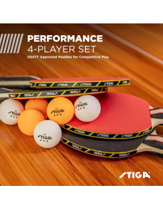 Set de Tenis de Mesa STIGA Rendimiento para 4 Jugadores 2
