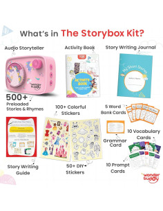 WonderBuddy Reproductor de Audio Infantil Rosa 500+ Cuentos 2