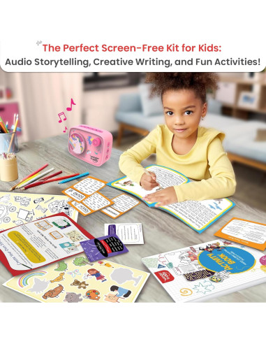 WonderBuddy Reproductor de Audio Infantil Rosa 500+ Cuentos