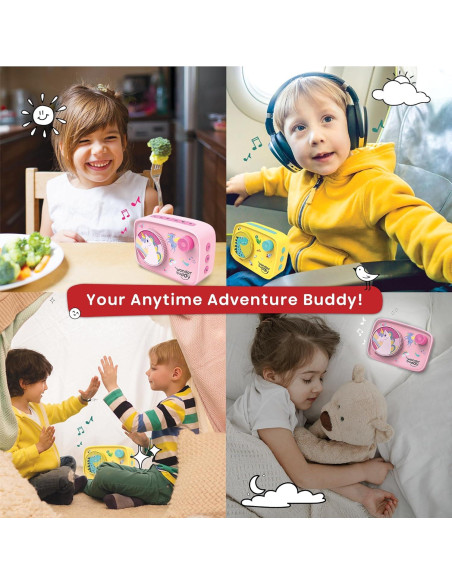 WonderBuddy Reproductor de Audio Infantil Rosa 500+ Cuentos