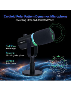 Micrófono de Grabación ANDYCINE PM-1 USB-C XLR Dinámico 2