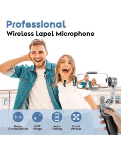 Micrófono Lavalier Inalámbrico HEHOTTC Mini USB C para iPhone 2