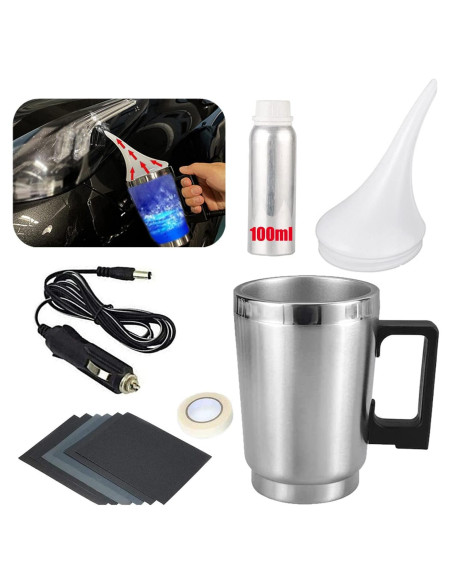 Kit de Pulido de Faros Ghguole CSF32 con 100 ml Restaurador