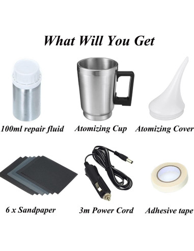 Kit de Pulido de Faros Ghguole CSF32 con 100 ml Restaurador