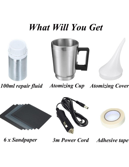 Kit de Pulido de Faros Ghguole CSF32 con 100 ml Restaurador