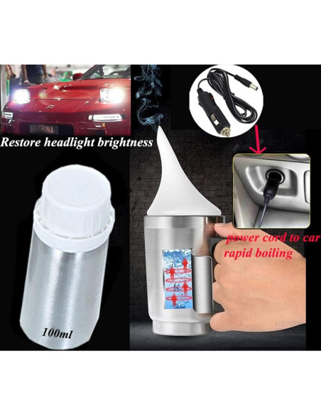 Kit de Pulido de Faros Ghguole CSF32 con 100 ml Restaurador