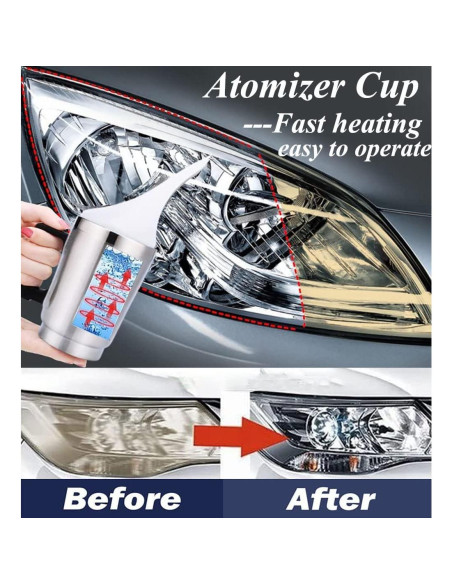 Kit de Pulido de Faros Ghguole CSF32 con 100 ml Restaurador