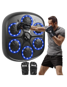 Máquina de Boxeo Musical Hommkiety 9 Modos y Guantes Incluidos