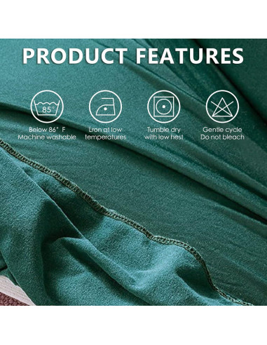 Funda de Silla Molasofa 2 Piezas Verde Oscuro Elástica