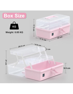 Caja de Almacenamiento Rosa beLaxed 3 Capas 3 Litros 2