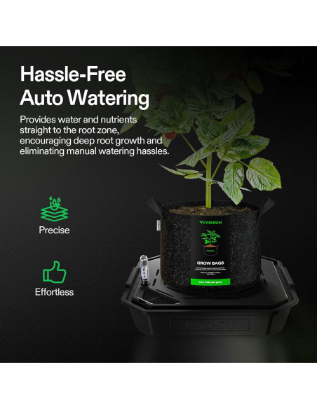 Macetas Autorriego VIVOSUN 4-Pack 6L con Medidor de Agua