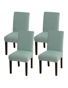 Fundas elásticas para sillas Turquoize 4 piezas Cian Oscuro