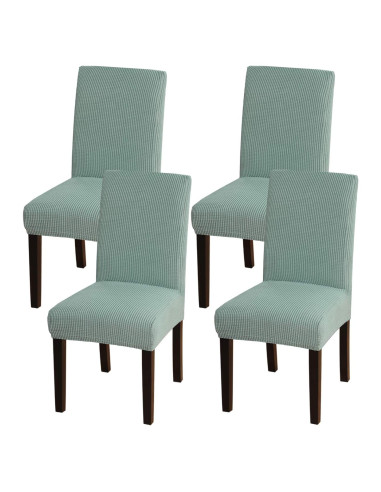 Fundas elásticas para sillas Turquoize 4 piezas Cian Oscuro
