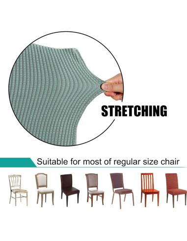 Fundas elásticas para sillas Turquoize 4 piezas Cian Oscuro