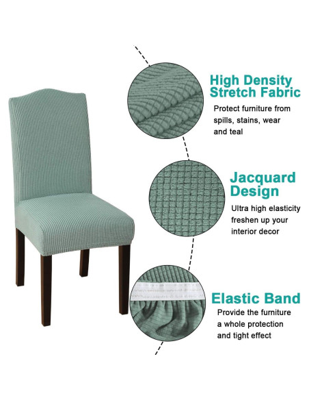 Fundas elásticas para sillas Turquoize 4 piezas Cian Oscuro