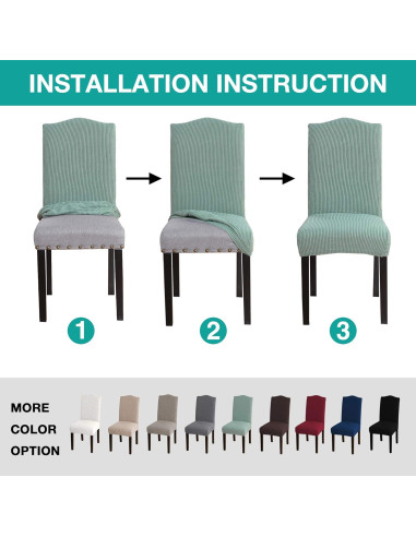 Fundas elásticas para sillas Turquoize 4 piezas Cian Oscuro