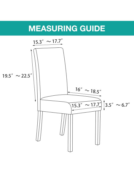 Fundas elásticas para sillas Turquoize 4 piezas Cian Oscuro