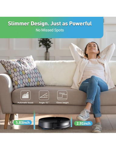 Aspiradora Robot Kilgone G20 WiFi 2 en 1 para Mascotas