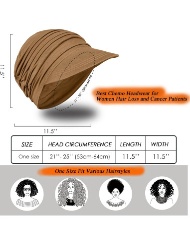 6 Gorras Suaves para Cáncer Mujeres - Quimioterapia Elegantes