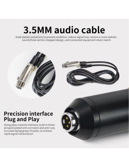 Kit de Podcast SIBORIE F999 Micrófono BM800 Oro