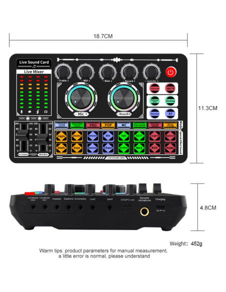 Kit de Podcast SIBORIE F999 Micrófono BM800 Oro