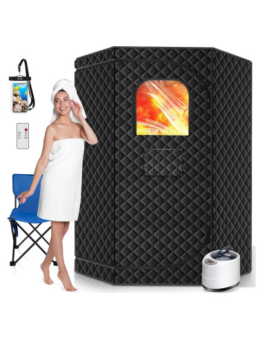 Sauna de Vapor Portátil RELEXNOW 3L 1500W con Silla