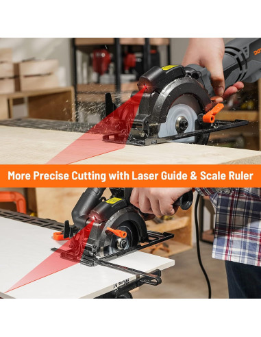 Sierra Circular DOVAMAN MCS01A 710W 6 Cuchillas Laser