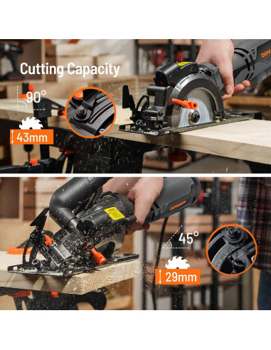 Sierra Circular DOVAMAN MCS01A 710W 6 Cuchillas Laser