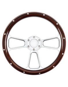 Volante de Carreras QYMOPAY 35.56 cm Universal con Claxon