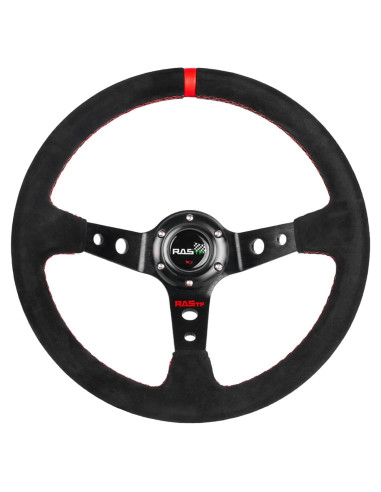 Volante de Carreras RASTP Universal Suede 34.5 cm Rojo