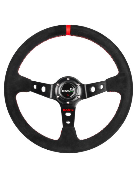 Volante de Carreras RASTP Universal Suede 34.5 cm Rojo