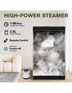 Carpa Sauna Portátil Poolergetic 2.6L Control Remoto 2