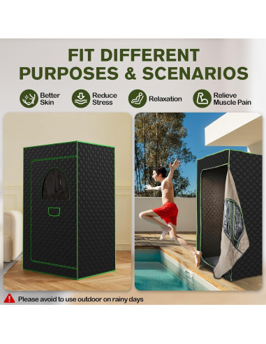 Carpa Sauna Portátil Poolergetic 2.6L Control Remoto