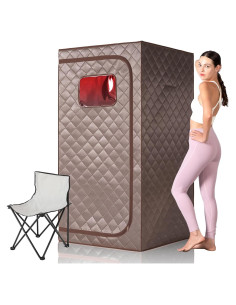 Sauna Infrarroja Portátil TaTalife 86x86x169cm con Control Remoto