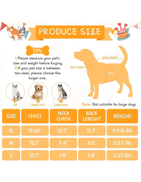 16 Piezas Ropa para Perros Saintrygo Camisetas Suaves M