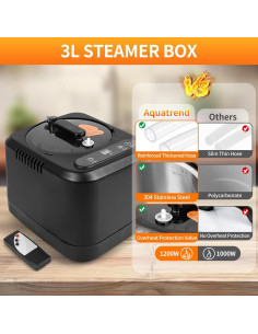 Caja de Sauna Portátil Aquatrend 1200W 3L Control Remoto 2