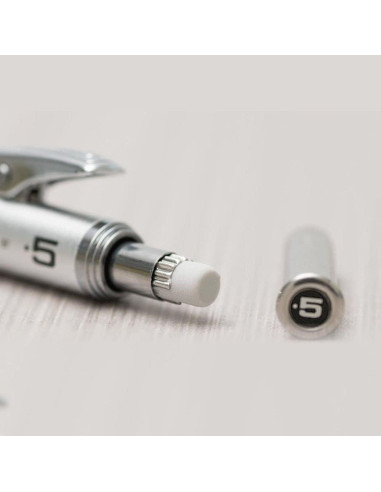 Lápiz Mecánico Pentel Graph Gear 1000 0.5mm Plata