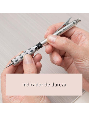 Lápiz Mecánico Pentel Graph Gear 1000 0.5mm Plata