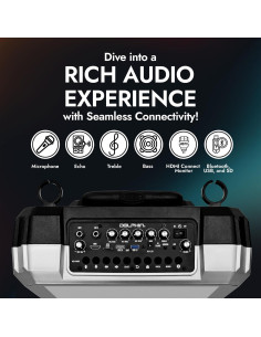 Dolphin KaraokeBox 85R Karaoke Portátil 14" 100W Bluetooth 2