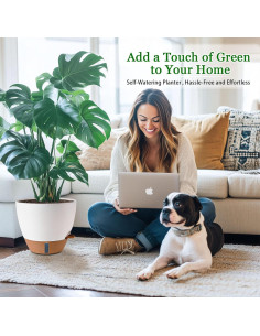 Macetas de Autorriego Fielda 30/25/20 cm Blancas 2