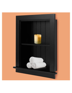 Gabinete de Medicina Empotrado Potter-Island 14x18 Negro