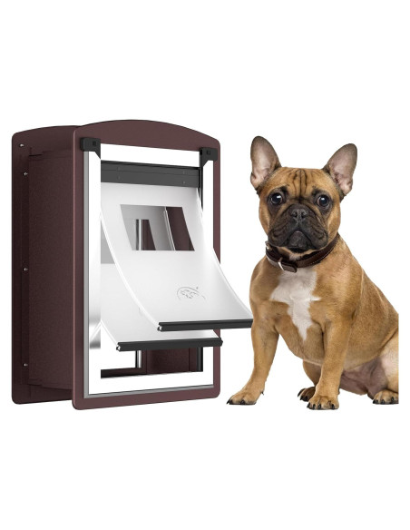Puerta para Perros ALUMANI Mediana Acero Color Café