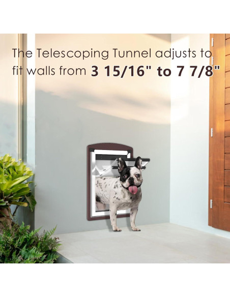 Puerta para Perros ALUMANI Mediana Acero Color Café