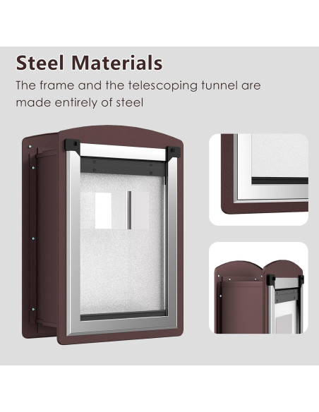 Puerta para Perros ALUMANI Mediana Acero Color Café