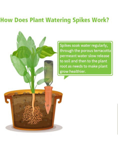 Picos de Riego de Terracota Topsome, Juego de 6 Dispositivos 2